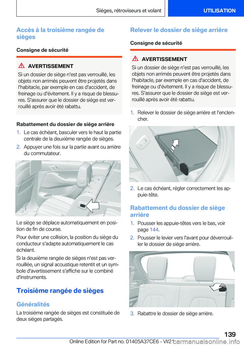 BMW X5 2022  Notices Demploi (in French) �A�c�c�è�s��