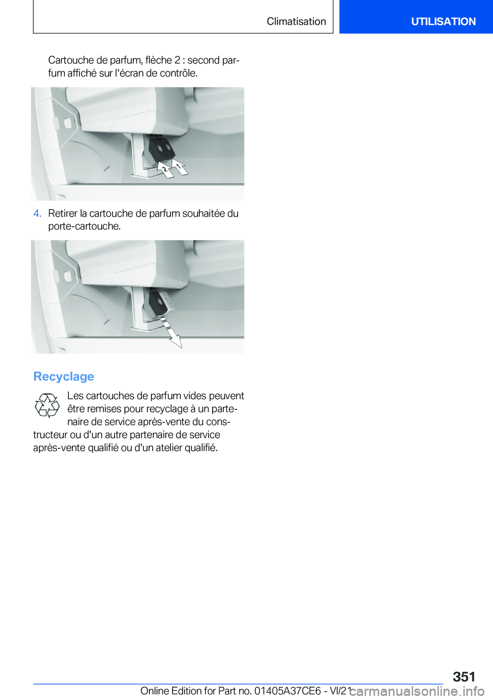 BMW X5 2022  Notices Demploi (in French) �C�a�r�t�o�u�c�h�e��d�e��p�a�r�f�u�m�,��f�l�è�c�h�e��2��:��s�e�c�o�n�d��p�a�rj
�f�u�m��a�f�f�i�c�h�é��s�u�r��l�'�é�c�r�a�n��d�e��c�o�n�t�r�