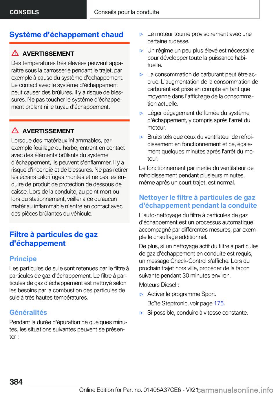 BMW X5 2022  Notices Demploi (in French) �S�y�s�t�è�m�e��d�'�é�c�h�a�p�p�e�m�e�n�t��c�h�a�u�d
�A�V�E�R�T�I�S�S�E�M�E�N�T
�D�e�s��t�e�m�p�é�r�a�t�u�r�e�s��t�r�è�s��é�l�e�v�é�e�s��p�e�u�v�e�n�t��a�p�p�aj
�r�a�