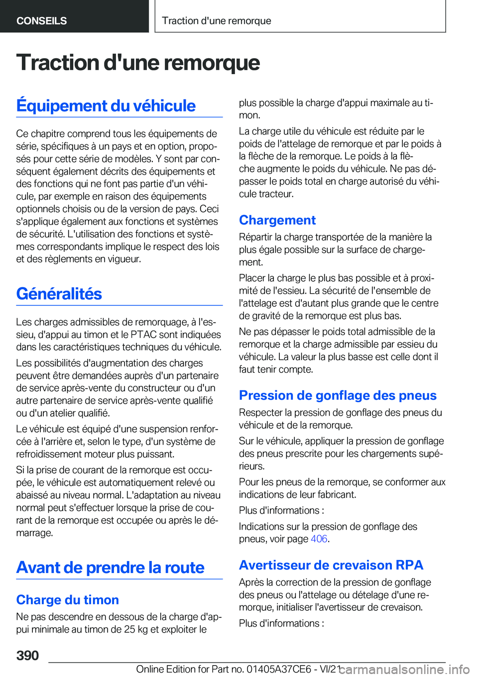 BMW X5 2022  Notices Demploi (in French) �T�r�a�c�t�i�o�n��d�'�u�n�e��r�e�m�o�r�q�u�e�