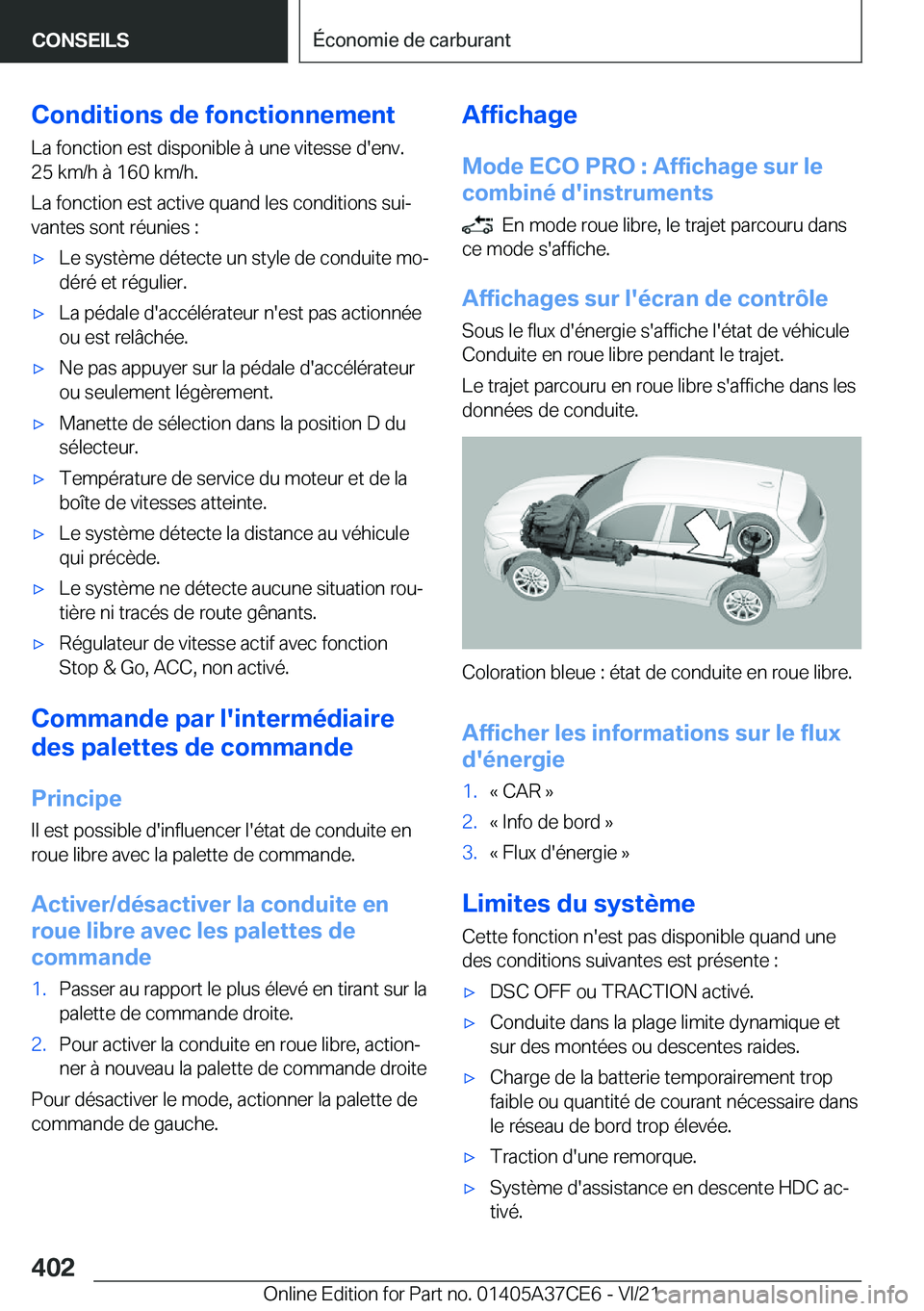 BMW X5 2022  Notices Demploi (in French) �C�o�n�d�i�t�i�o�n�s��d�e��f�o�n�c�t�i�o�n�n�e�m�e�n�t
�L�a��f�o�n�c�t�i�o�n��e�s�t��d�i�s�p�o�n�i�b�l�e��