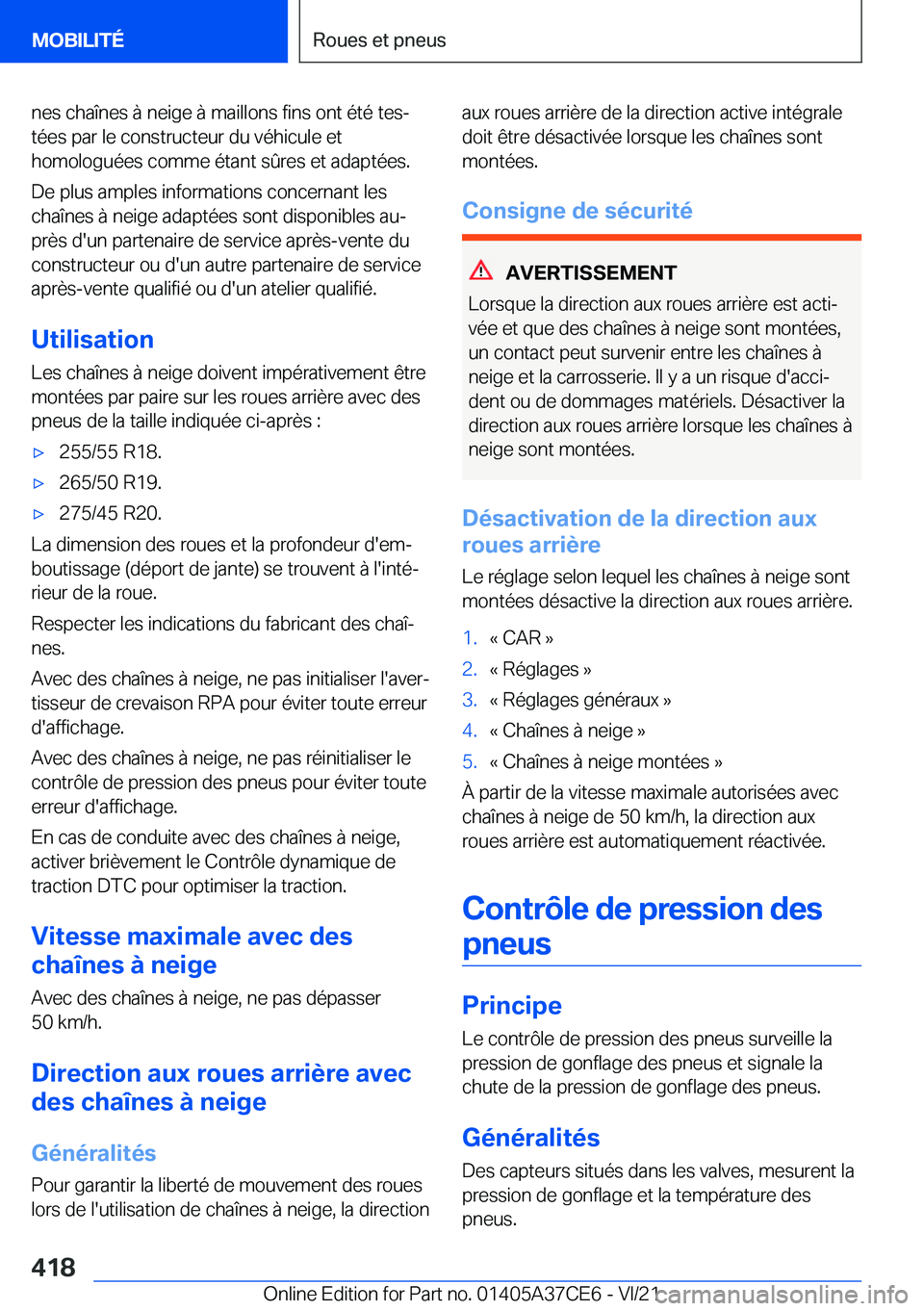 BMW X5 2022  Notices Demploi (in French) �n�e�s��c�h�a�