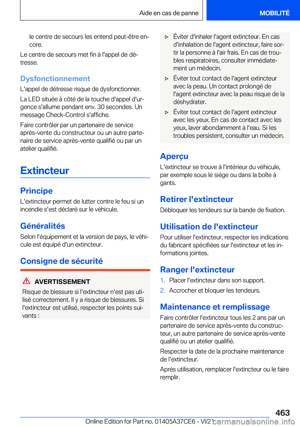 BMW X5 2022  Notices Demploi (in French) �l�e��c�e�n�t�r�e��d�e��s�e�c�o�u�r�s��l�e�s��e�n�t�e�n�d��p�e�u�t�-�ê�t�r�e��e�nj
�c�o�r�e�.
�L�e��c�e�n�t�r�e��d�e��s�e�c�o�u�r�s��m�e�t��f�i�n��