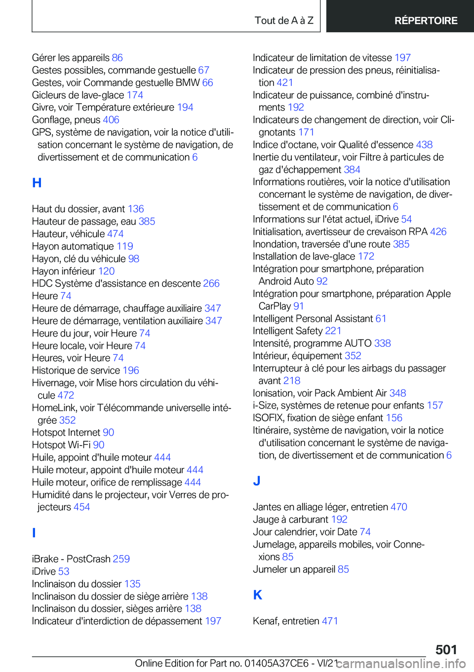 BMW X5 2022  Notices Demploi (in French) �G�é�r�e�r��l�e�s��a�p�p�a�r�e�i�l�s��8�6�
�G�e�s�t�e�s��p�o�s�s�i�b�l�e�s�,��c�o�m�m�a�n�d�e��g�e�s�t�u�e�l�l�e� �6�7�
�G�e�s�t�e�s�,��v�o�i�r��C�o�m�m�a�n�d�e��g�e�s�t�u�e�l�l�e��B�M�W