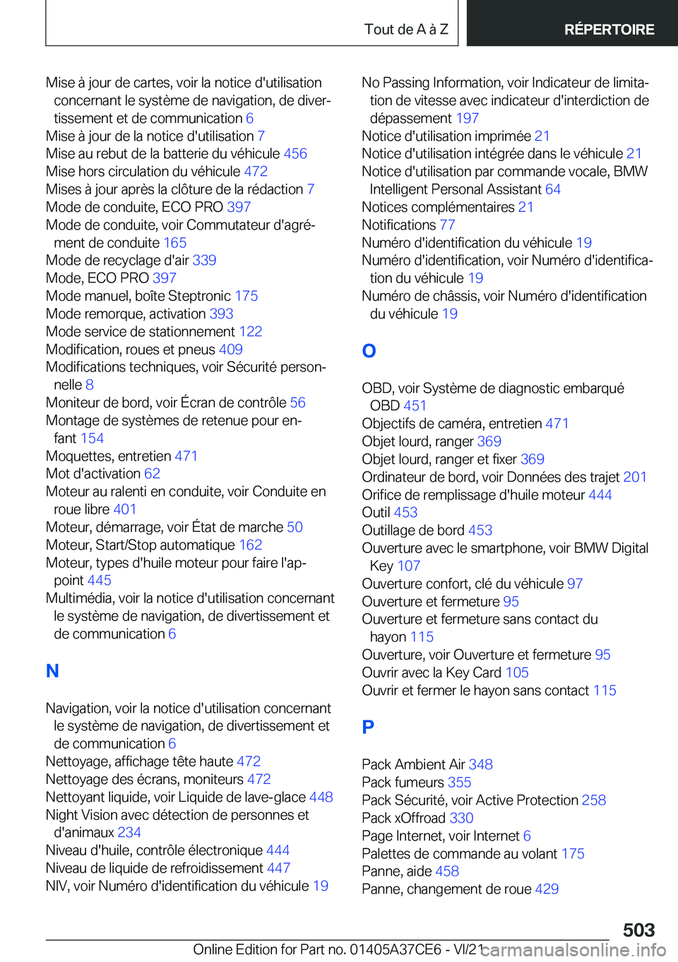 BMW X5 2022  Notices Demploi (in French) �M�i�s�e��