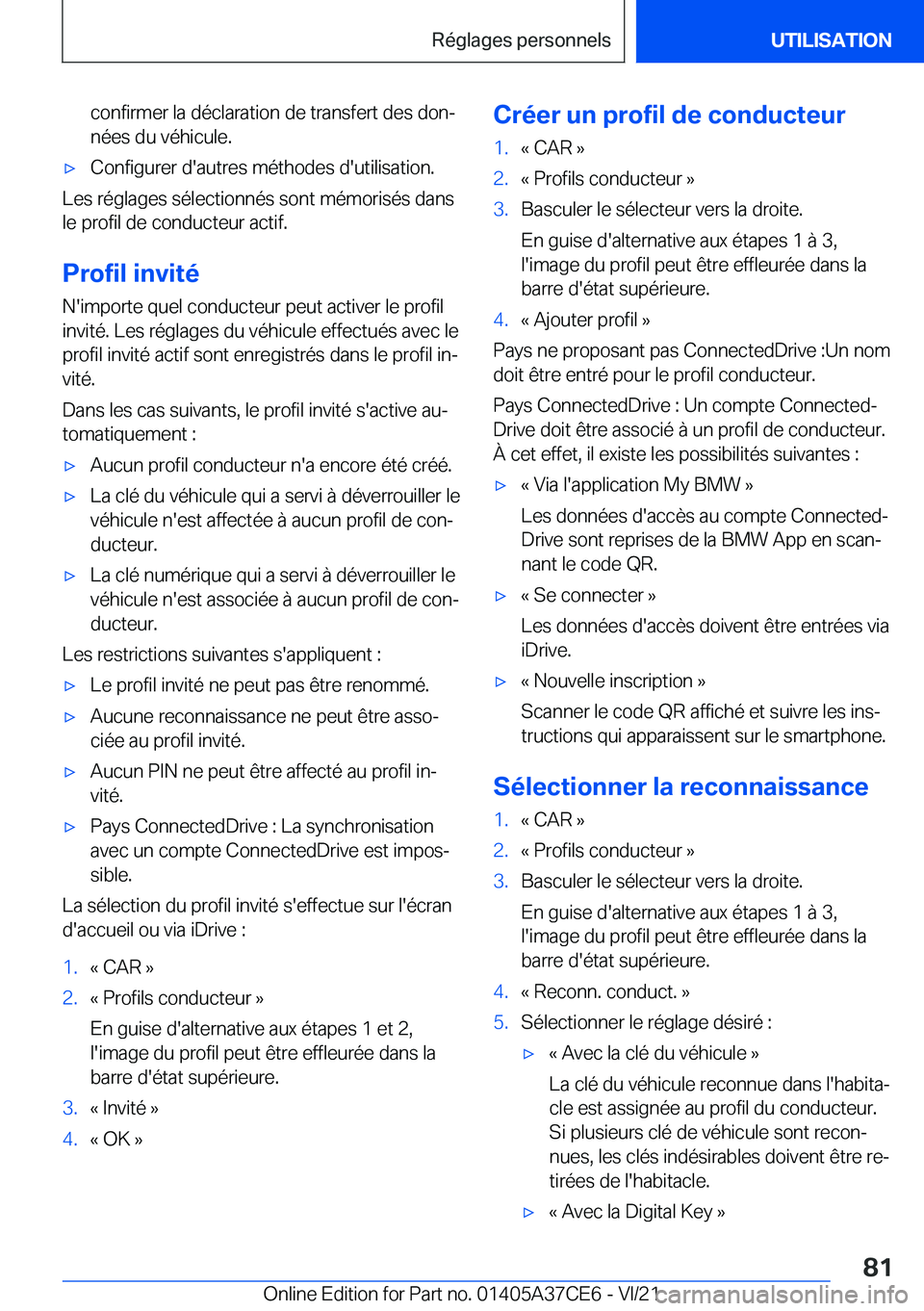 BMW X5 2022  Notices Demploi (in French) �c�o�n�f�i�r�m�e�r��l�a��d�é�c�l�a�r�a�t�i�o�n��d�e��t�r�a�n�s�f�e�r�t��d�e�s��d�o�nj
�n�é�e�s��d�u��v�é�h�i�c�u�l�e�.'x�C�o�n�f�i�g�u�r�e�r��d�'�a�u�t�r�e�s��m�é�t�h�o�d�e�s��
