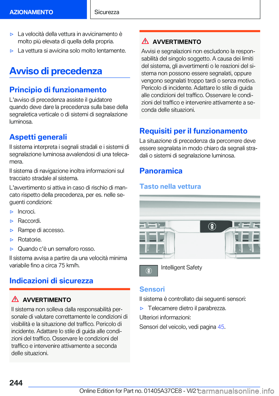 BMW X5 2022  Libretti Di Uso E manutenzione (in Italian) 'x�L�a��v�e�l�o�c�i�t�