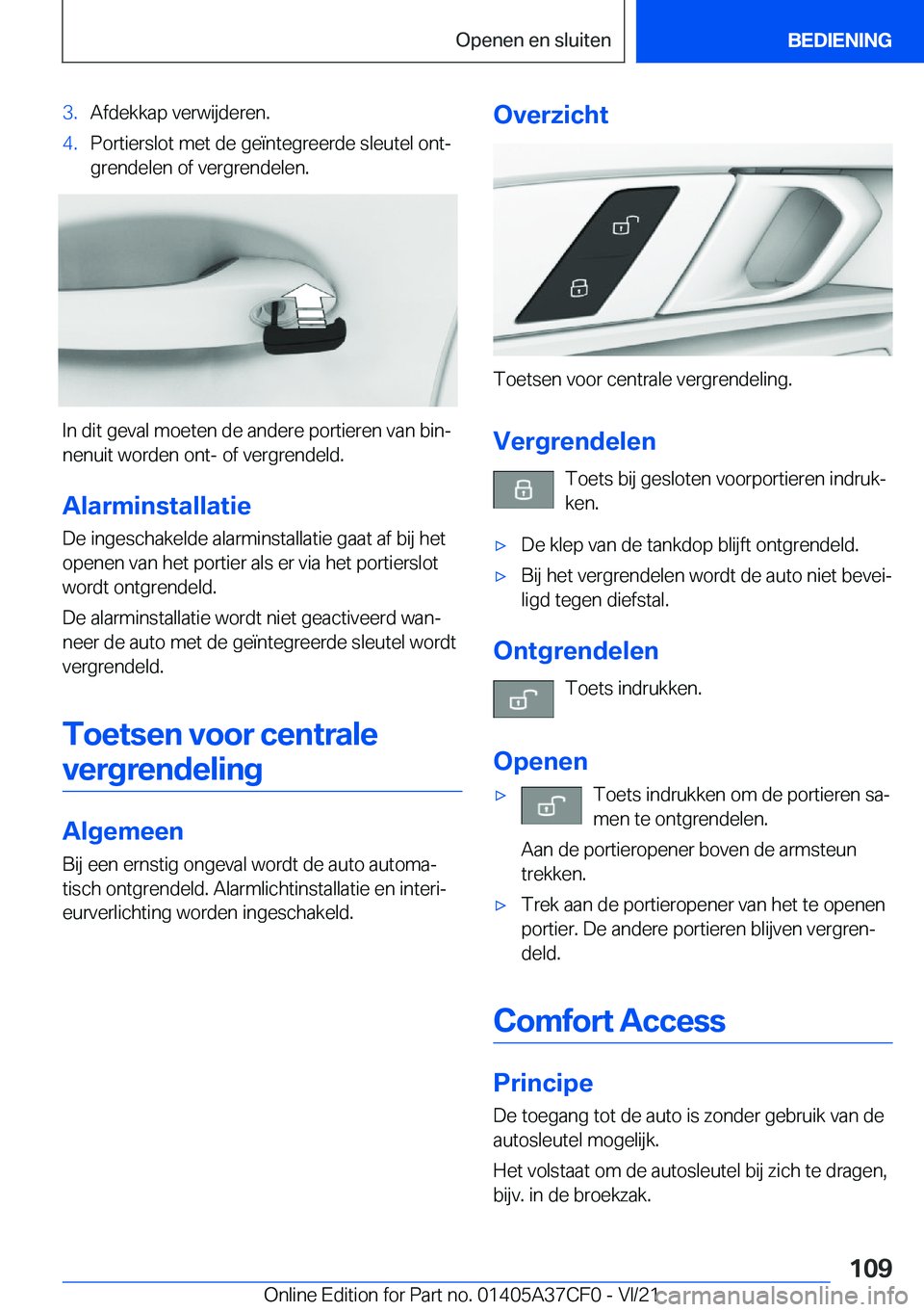 BMW X5 2022  Instructieboekjes (in Dutch) �3�.�A�f�d�e�k�k�a�p��v�e�r�w�i�j�d�e�r�e�n�.�4�.�P�o�r�t�i�e�r�s�l�o�t��m�e�t��d�e��g�e�
