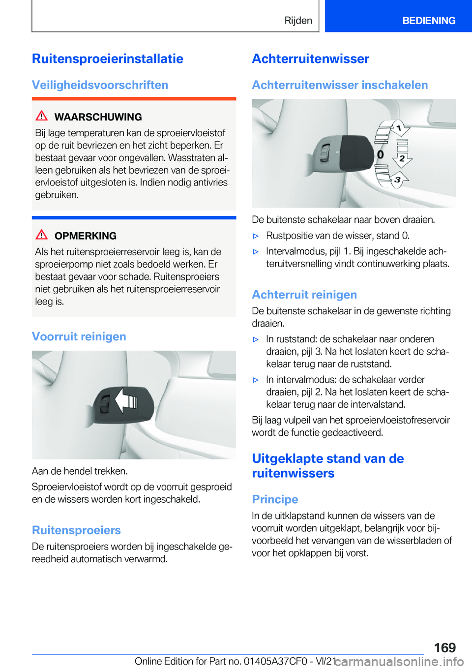 BMW X5 2022  Instructieboekjes (in Dutch) �R�u�i�t�e�n�s�p�r�o�e�i�e�r�i�n�s�t�a�l�l�a�t�i�e
�V�e�i�l�i�g�h�e�i�d�s�v�o�o�r�s�c�h�r�i�f�t�e�n
�W�A�A�R�S�C�H�U�W�I�N�G
�B�i�j��l�a�g�e��t�e�m�p�e�r�a�t�u�r�e�n��k�a�n��d�e��s�p�r�o�e�i�e�r�