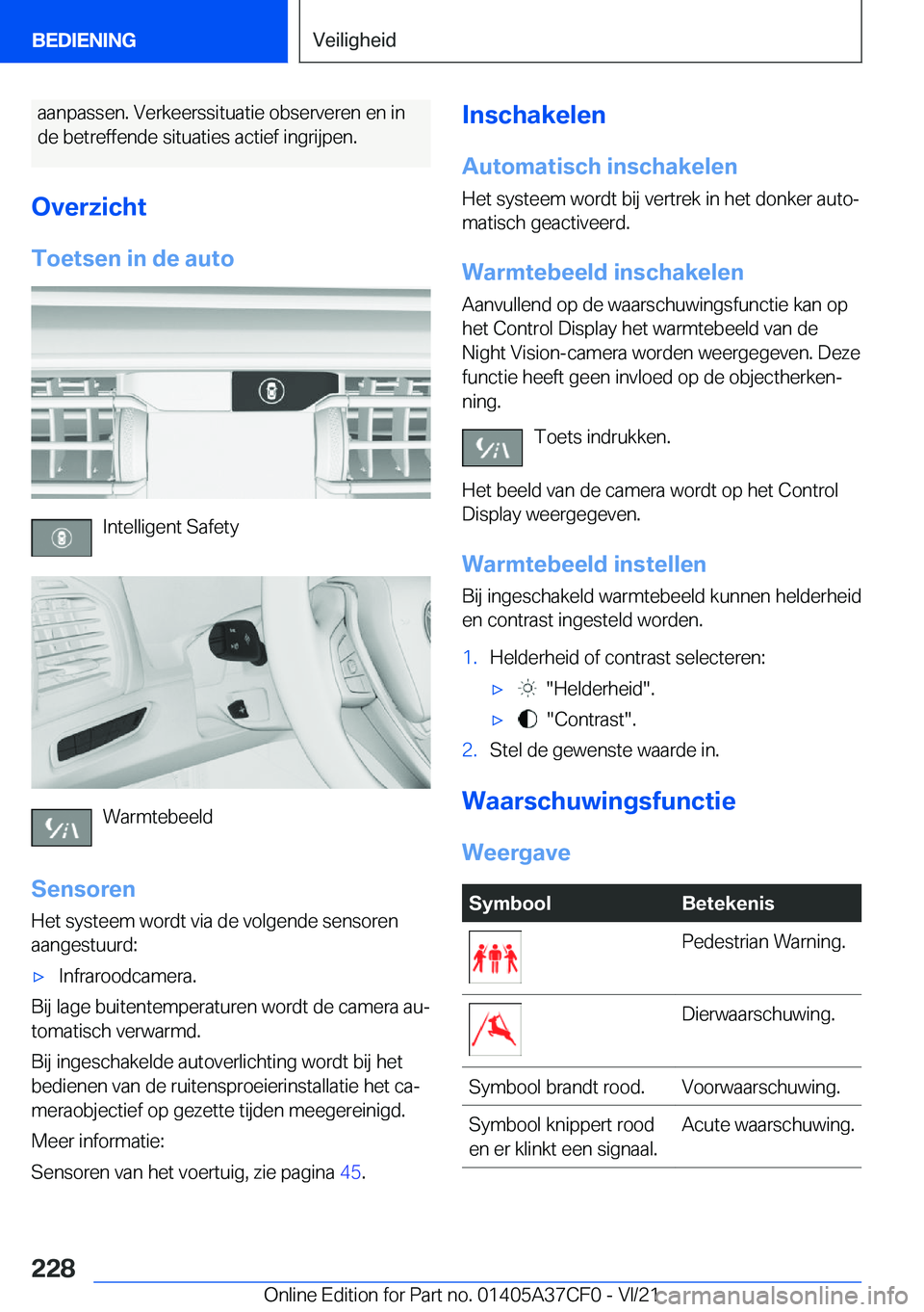 BMW X5 2022  Instructieboekjes (in Dutch) �a�a�n�p�a�s�s�e�n�.��V�e�r�k�e�e�r�s�s�i�t�u�a�t�i�e��o�b�s�e�r�v�e�r�e�n��e�n��i�n�d�e��b�e�t�r�e�f�f�e�n�d�e��s�i�t�u�a�t�i�e�s��a�c�t�i�e�f��i�n�g�r�i�j�p�e�n�.
�O�v�e�r�z�i�c�h�t �T�o�e�t
