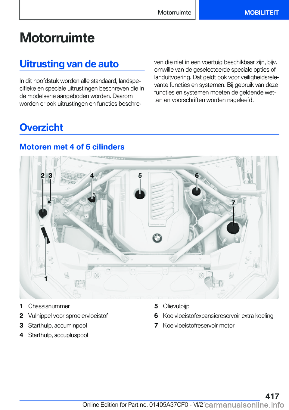 BMW X5 2022  Instructieboekjes (in Dutch) �M�o�t�o�r�r�u�i�m�t�e�U�i�t�r�u�s�t�i�n�g��v�a�n��d�e��a�u�t�o
�I�n��d�i�t��h�o�o�f�d�s�t�u�k��w�o�r�d�e�n��a�l�l�e��s�t�a�n�d�a�a�r�d�,��l�a�n�d�s�p�ej�c�i�f�i�e�k�e��e�n��s�p�e�c�i�a�l�