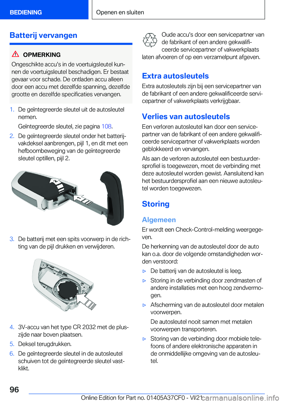 BMW X5 2022  Instructieboekjes (in Dutch) �B�a�t�t�e�r�i�j��v�e�r�v�a�n�g�e�n
�O�P�M�E�R�K�I�N�G
�O�n�g�e�s�c�h�i�k�t�e��a�c�c�us�s��i�n��d�e��v�o�e�r�t�u�i�g�s�l�e�u�t�e�l��k�u�nj
�n�e�n��d�e��v�o�e�r�t�u�i�g�s�l�e�u�t�e�l��b�e�s�