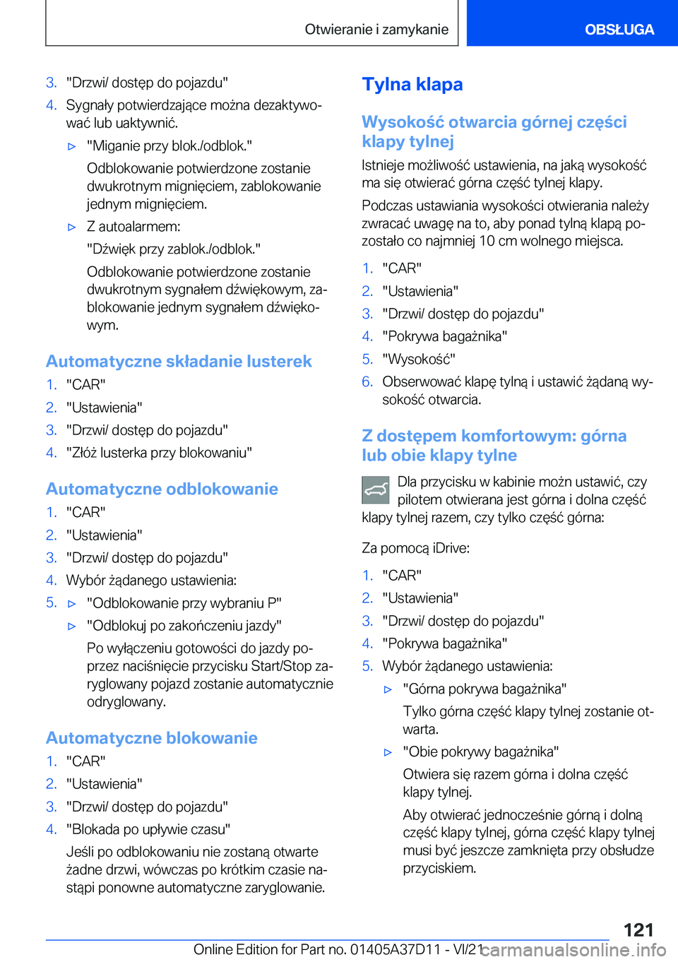 BMW X5 2022  Instrukcja obsługi (in Polish) �3�.��D�r�z�w�i�/��d�o�s�t�