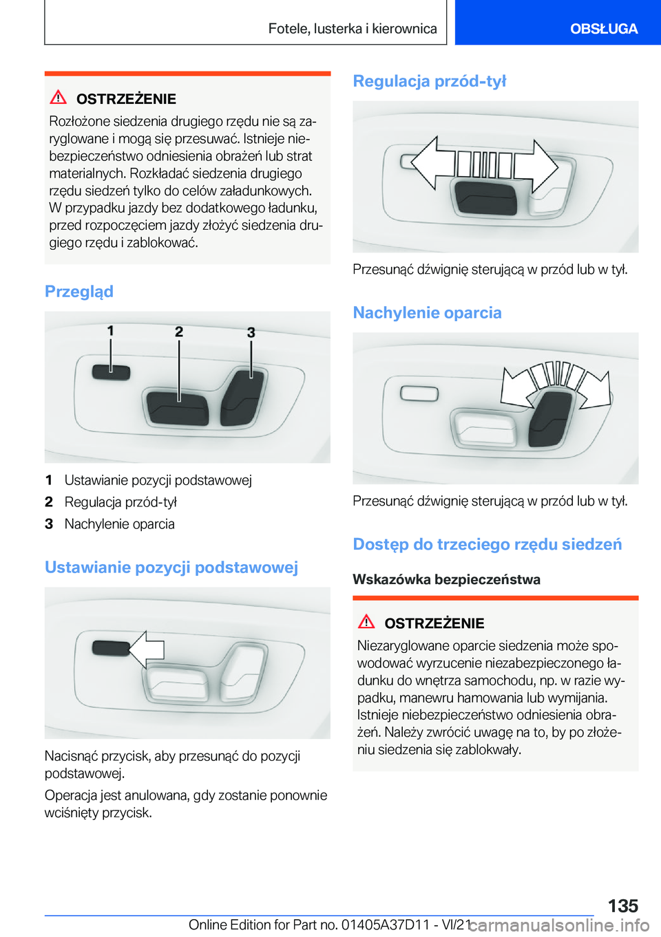 BMW X5 2022  Instrukcja obsługi (in Polish) �O�S�T�R�Z�E8�E�N�I�E
�R�o�z�ł�o9�o�n�e��s�i�e�d�z�e�n�i�a��d�r�u�g�i�e�g�o��r�z�