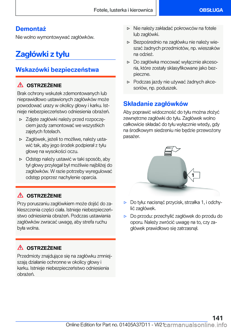 BMW X5 2022  Instrukcja obsługi (in Polish) �D�e�m�o�n�t�a9
�N�i�e��w�o�l�n�o��w�y�m�o�n�t�o�w�y�w�a�
