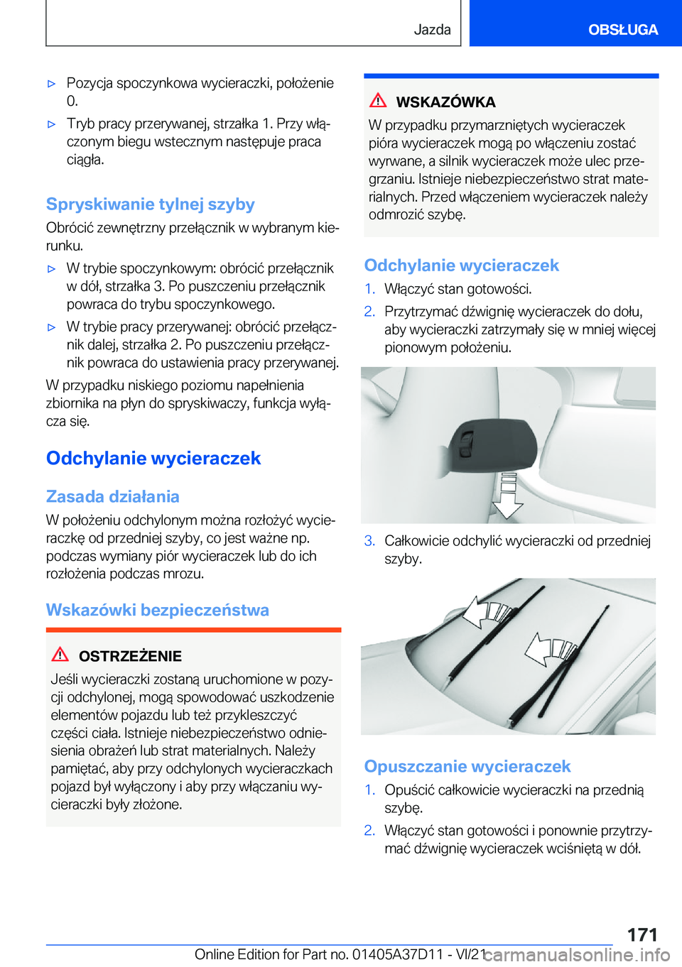 BMW X5 2022  Instrukcja obsługi (in Polish) 'x�P�o�z�y�c�j�a��s�p�o�c�z�y�n�k�o�w�a��w�y�c�i�e�r�a�c�z�k�i�,��p�o�ł�o9�e�n�i�e
�0�.'x�T�r�y�b��p�r�a�c�y��p�r�z�e�r�y�w�a�n�e�j�,��s�t�r�z�a�ł�k�a��1�.��P�r�z�y��w�ł�