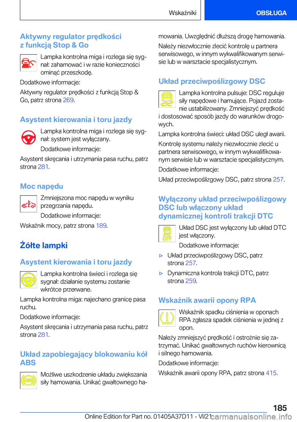 BMW X5 2022  Instrukcja obsługi (in Polish) �A�k�t�y�w�n�y��r�e�g�u�l�a�t�o�r��p�r�