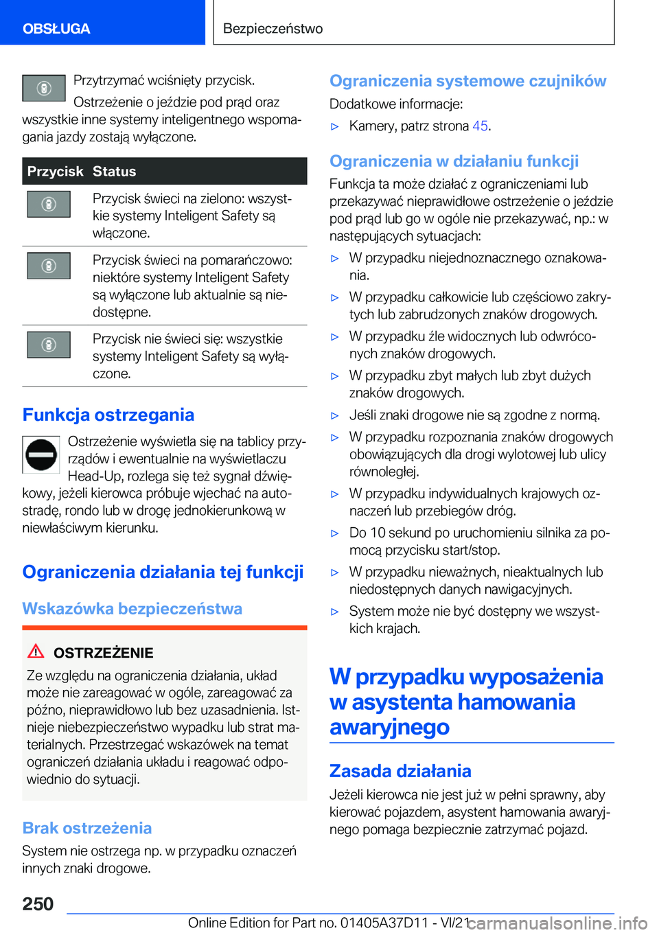 BMW X5 2022  Instrukcja obsługi (in Polish) �P�r�z�y�t�r�z�y�m�a�