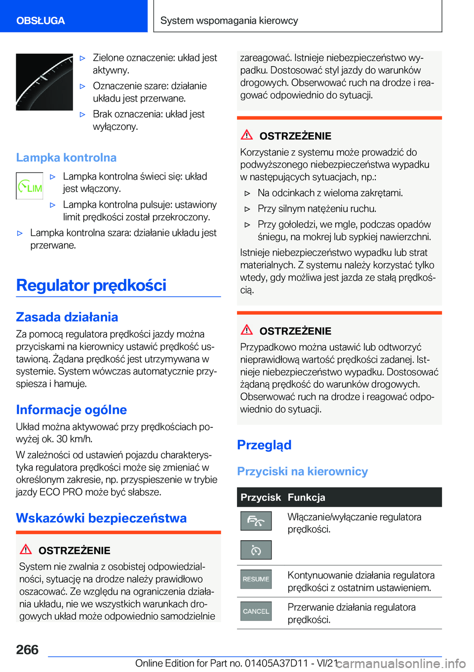 BMW X5 2022  Instrukcja obsługi (in Polish) 'x�Z�i�e�l�o�n�e��o�z�n�a�c�z�e�n�i�e�:��u�k�ł�a�d��j�e�s�t
�a�k�t�y�w�n�y�.'x�O�z�n�a�c�z�e�n�i�e��s�z�a�r�e�:��d�z�i�a�ł�a�n�i�e
�u�k�ł�a�d�u��j�e�s�t��p�r�z�e�r�w�a�n�e�.'x�B�
