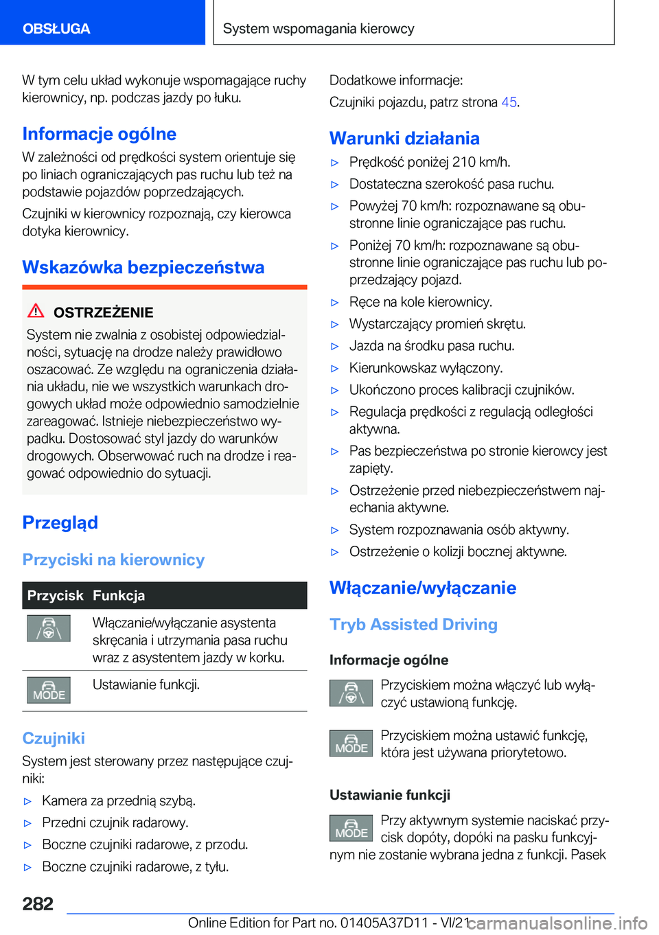 BMW X5 2022  Instrukcja obsługi (in Polish) �W��t�y�m��c�e�l�u��u�k�ł�a�d��w�y�k�o�n�u�j�e��w�s�p�o�m�a�g�a�j�
