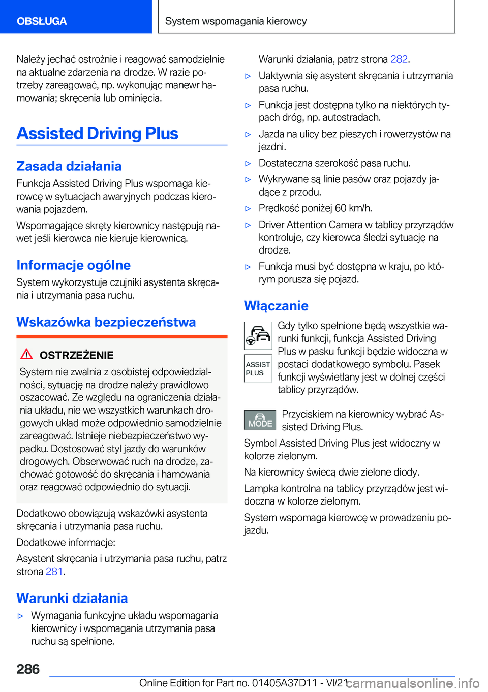 BMW X5 2022  Instrukcja obsługi (in Polish) �N�a�l�e9�y��j�e�c�h�a�