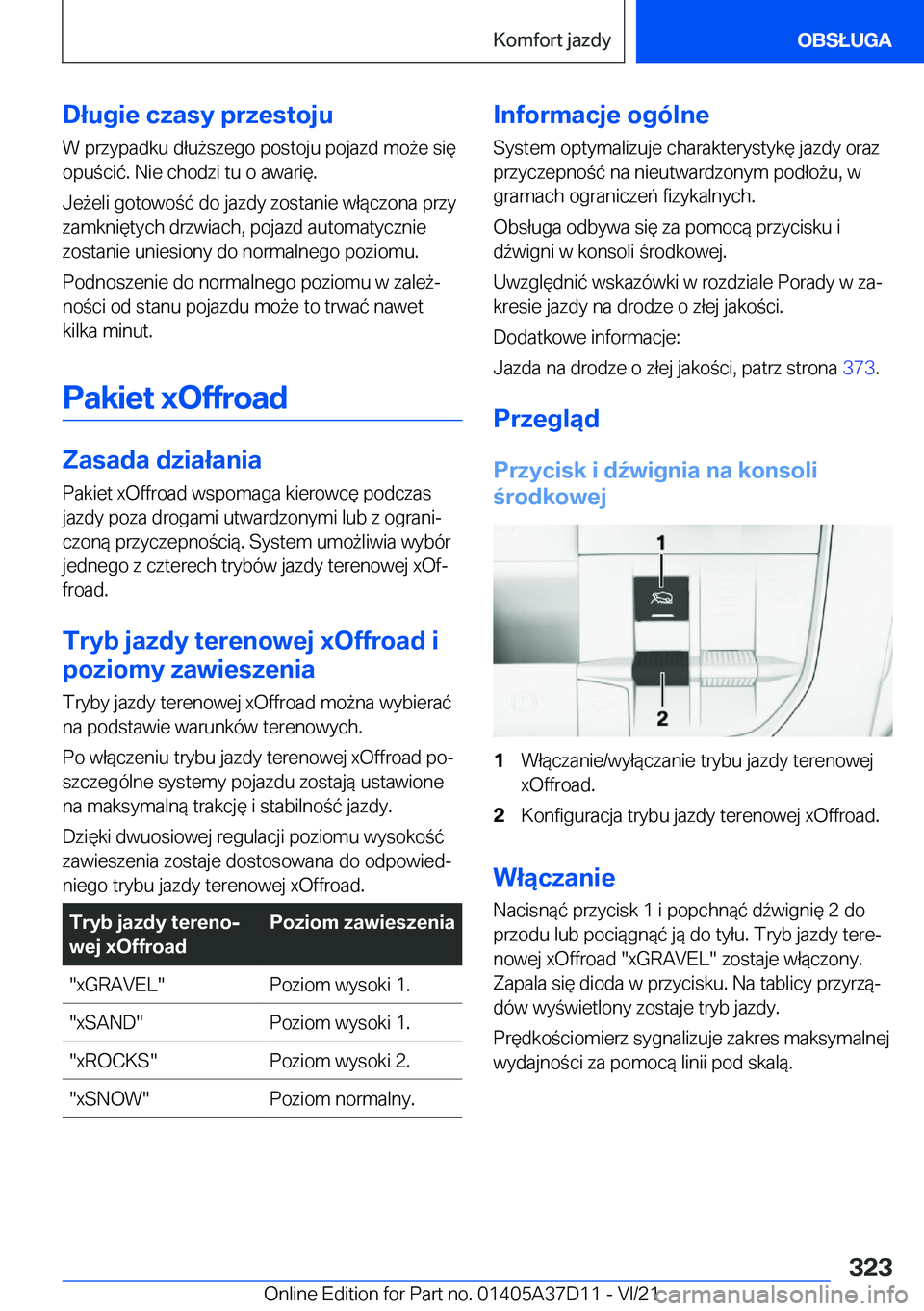 BMW X5 2022  Instrukcja obsługi (in Polish) �D�ł�u�g�i�e��c�z�a�s�y��p�r�z�e�s�t�o�j�u�W��p�r�z�y�p�a�d�k�u��d�ł�u9�s�z�e�g�o��p�o�s�t�o�j�u��p�o�j�a�z�d��m�o9�e��s�i�