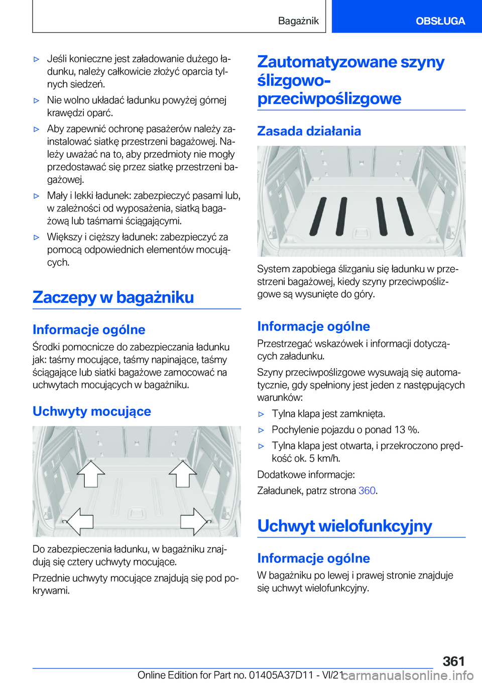 BMW X5 2022  Instrukcja obsługi (in Polish) 'x�J�e�l�i��k�o�n�i�e�c�z�n�e��j�e�s�t��z�a�ł�a�d�o�w�a�n�i�e��d�u9�e�g�o��ł�aj�d�u�n�k�u�,��n�a�l�e9�y��c�a�ł�k�o�w�i�c�i�e��z�ł�o9�y�