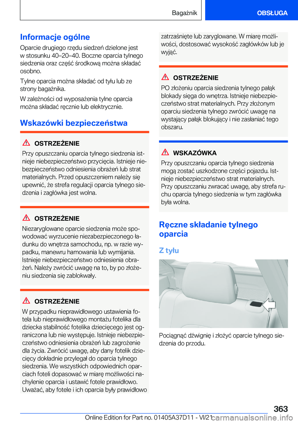 BMW X5 2022  Instrukcja obsługi (in Polish) �I�n�f�o�r�m�a�c�j�e��o�g�