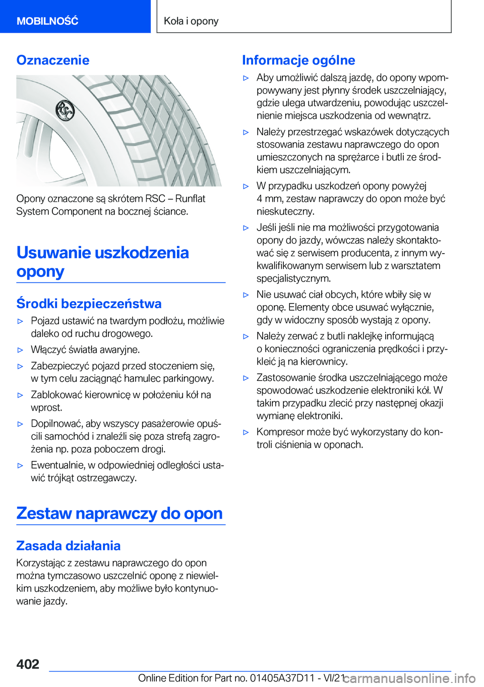 BMW X5 2022  Instrukcja obsługi (in Polish) �O�z�n�a�c�z�e�n�i�e
�O�p�o�n�y��o�z�n�a�c�z�o�n�e��s�