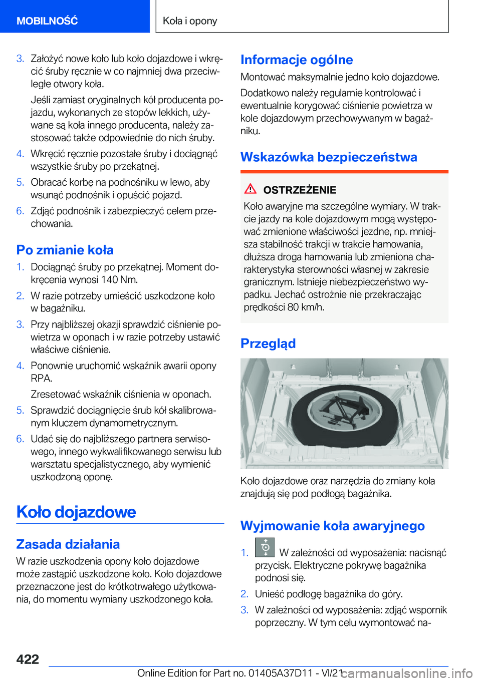 BMW X5 2022  Instrukcja obsługi (in Polish) �3�.�Z�a�ł�o9�y�