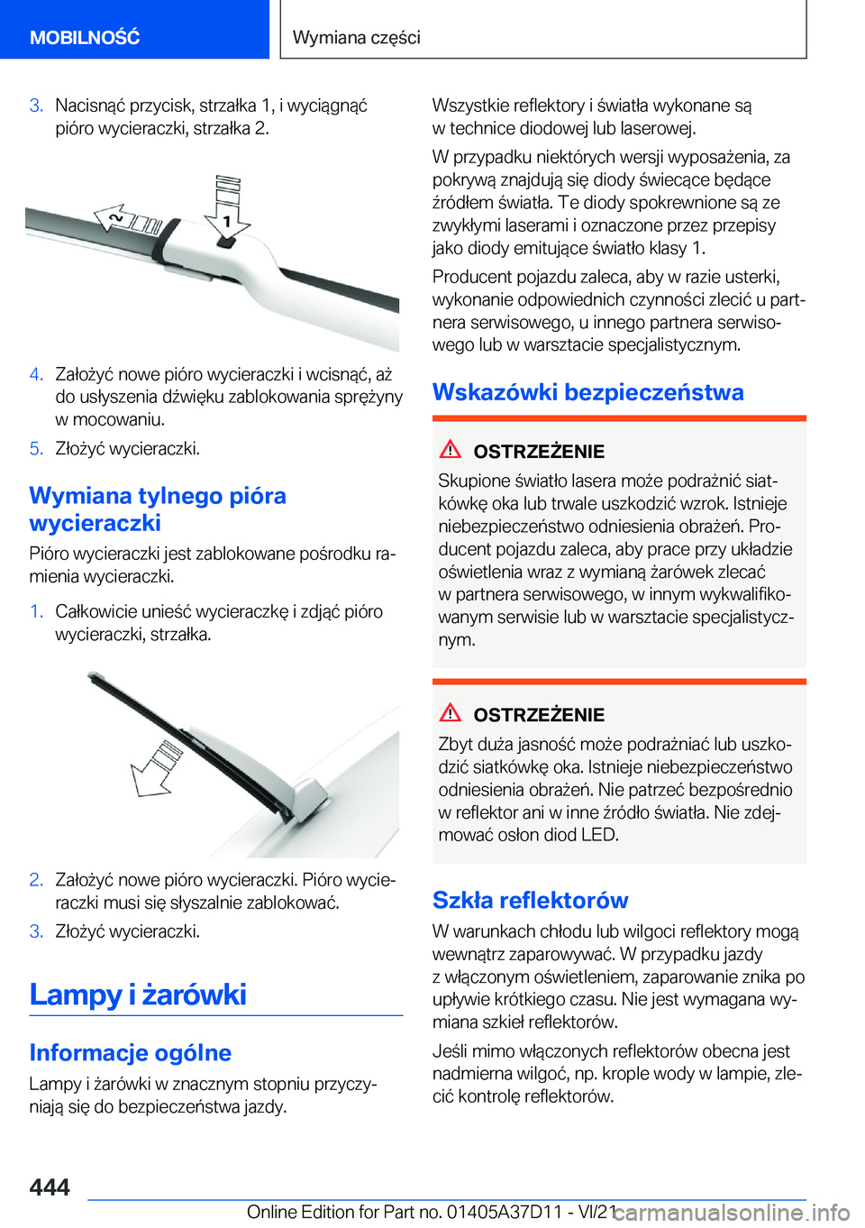 BMW X5 2022  Instrukcja obsługi (in Polish) �3�.�N�a�c�i�s�n�