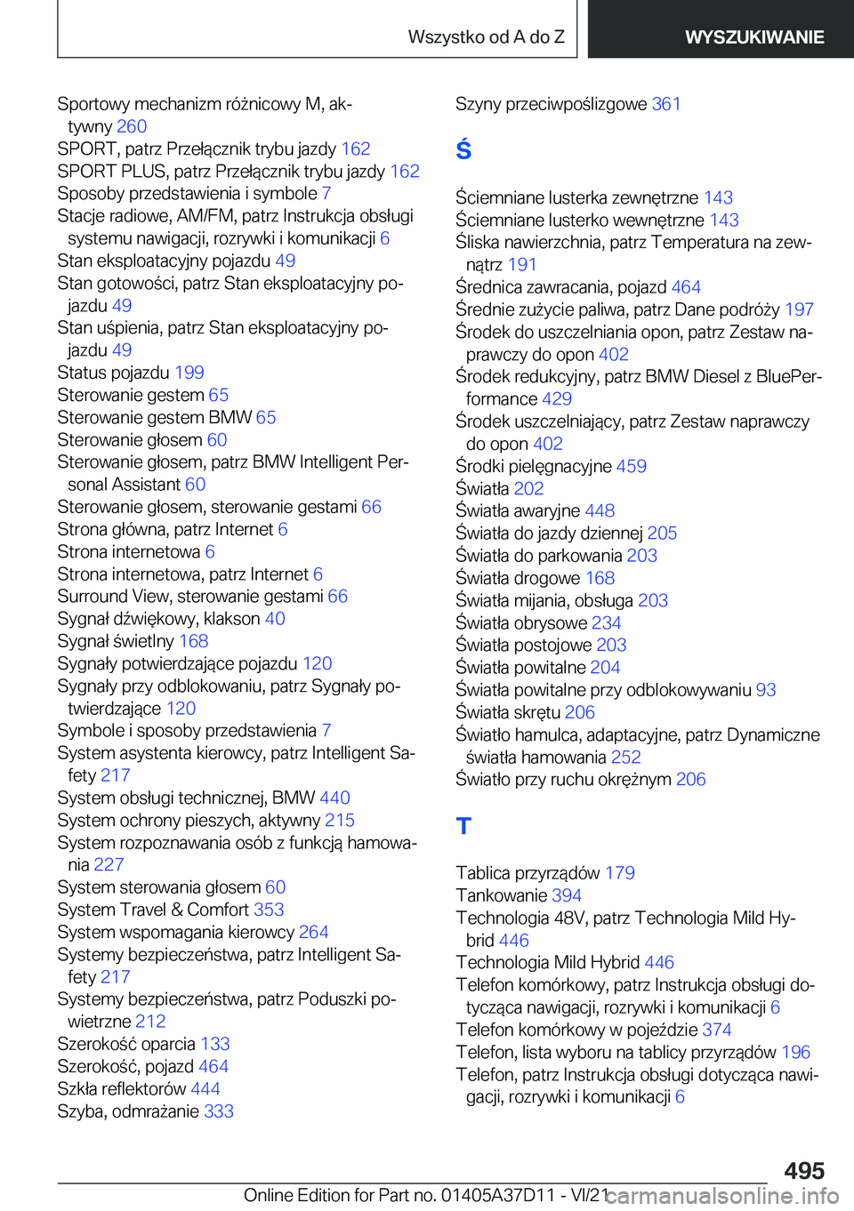 BMW X5 2022  Instrukcja obsługi (in Polish) �S�p�o�r�t�o�w�y��m�e�c�h�a�n�i�z�m��r�