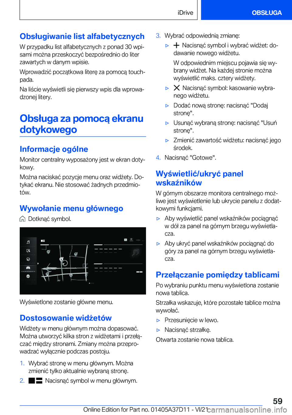 BMW X5 2022  Instrukcja obsługi (in Polish) �O�b�s�ł�u�g�i�w�a�n�i�e��l�i�s�t��a�l�f�a�b�e�t�y�c�z�n�y�c�h�W��p�r�z�y�p�a�d�k�u��l�i�s�t��a�l�f�a�b�e�t�y�c�z�n�y�c�h��z��p�o�n�a�d��3�0��w�p�ij�s�a�m�i��m�o9�n�a��p�r�z�e�s�k�o�c�z�