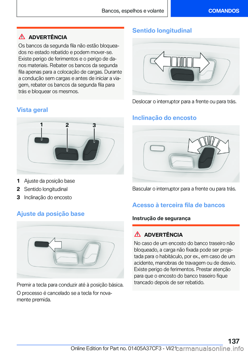 BMW X5 2022  Manual do condutor (in Portuguese) �A�D�V�E�R�T�