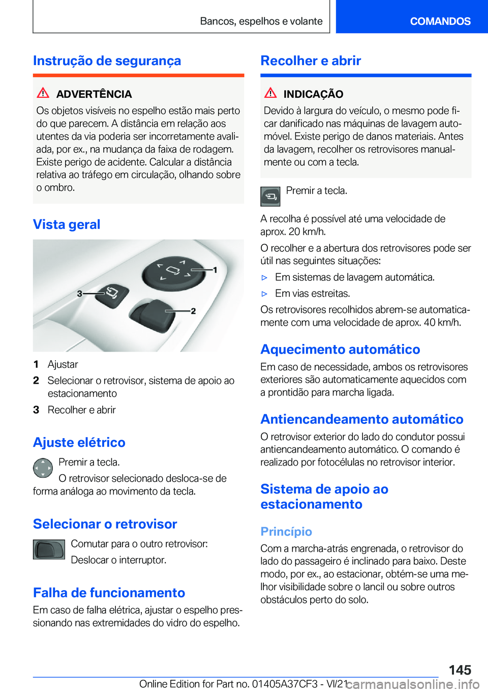 BMW X5 2022  Manual do condutor (in Portuguese) �I�n�s�t�r�u�