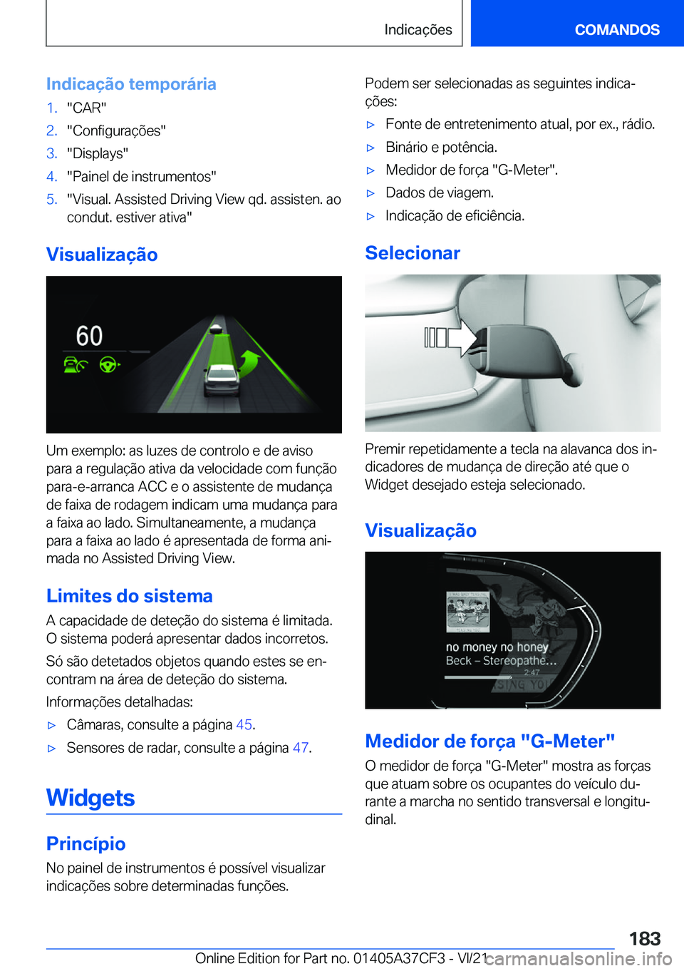 BMW X5 2022  Manual do condutor (in Portuguese) �I�n�d�i�c�a�