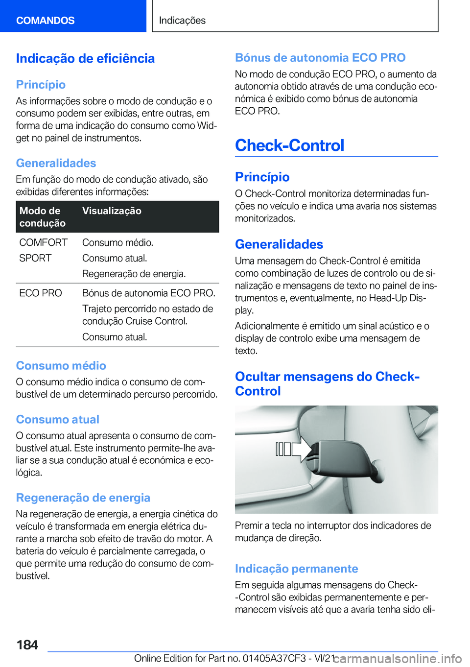 BMW X5 2022  Manual do condutor (in Portuguese) �I�n�d�i�c�a�