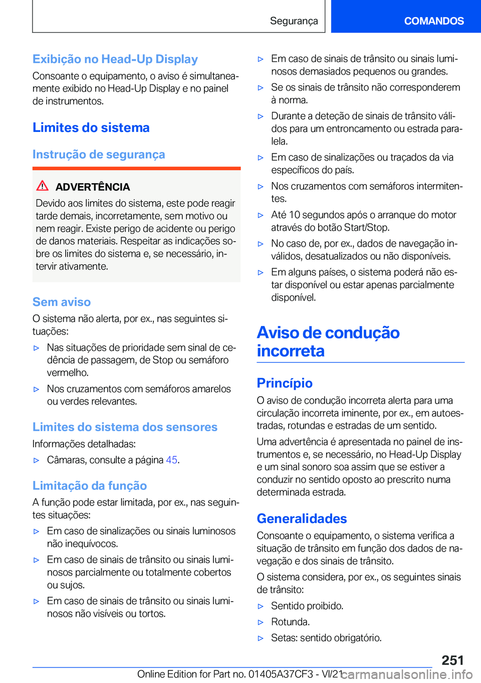 BMW X5 2022  Manual do condutor (in Portuguese) �E�x�i�b�i�