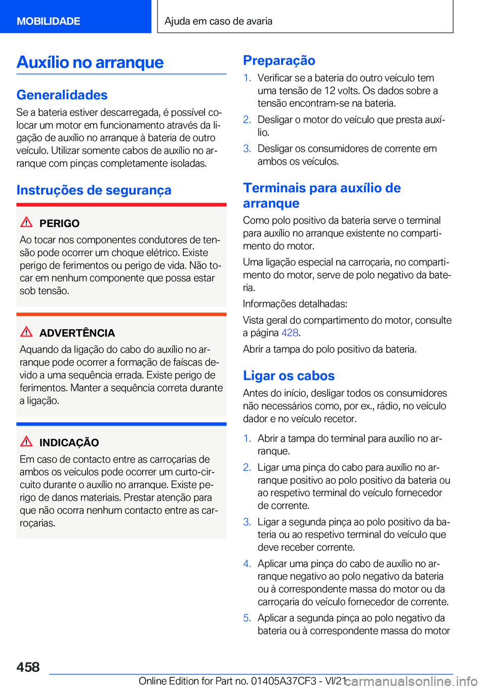 BMW X5 2022  Manual do condutor (in Portuguese) �A�u�x�