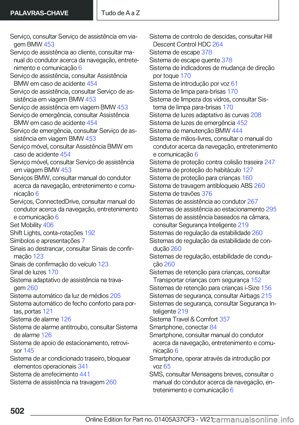 BMW X5 2022  Manual do condutor (in Portuguese) �S�e�r�v�i�