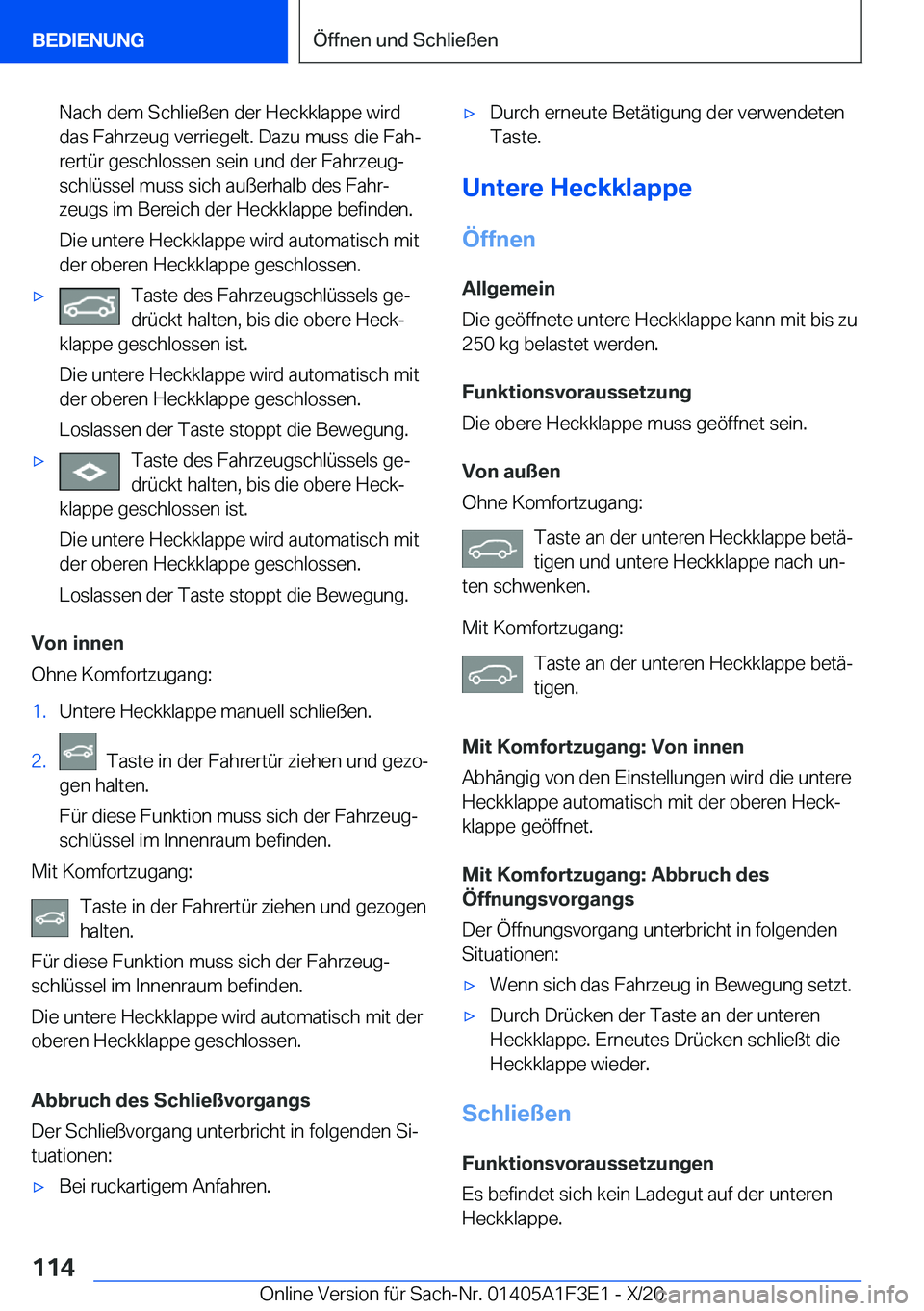BMW X5 2021  Betriebsanleitungen (in German) �N�a�c�h��d�e�m��S�c�h�l�i�e�