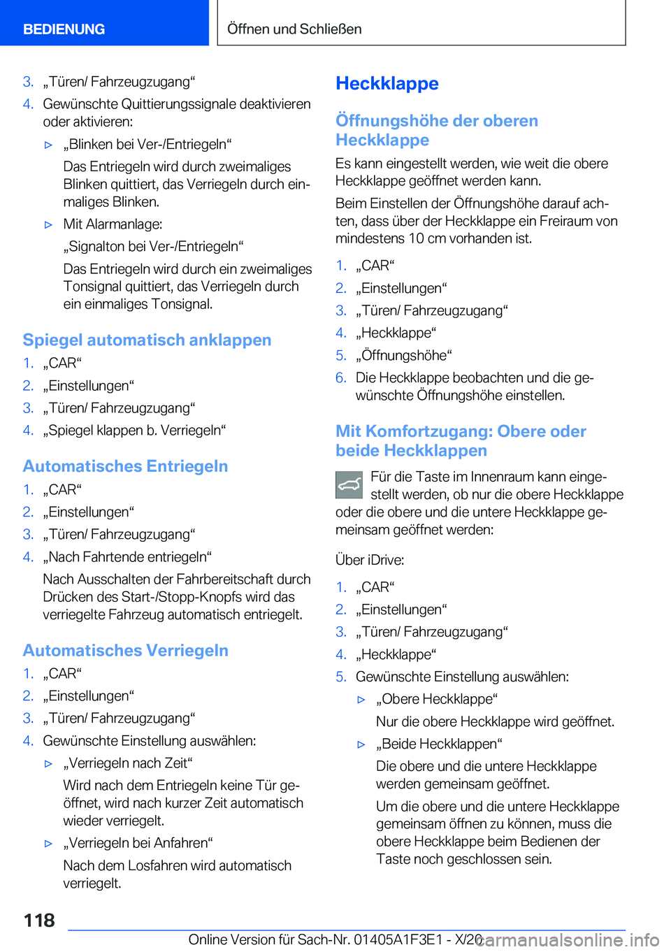 BMW X5 2021  Betriebsanleitungen (in German) �3�.x�T�