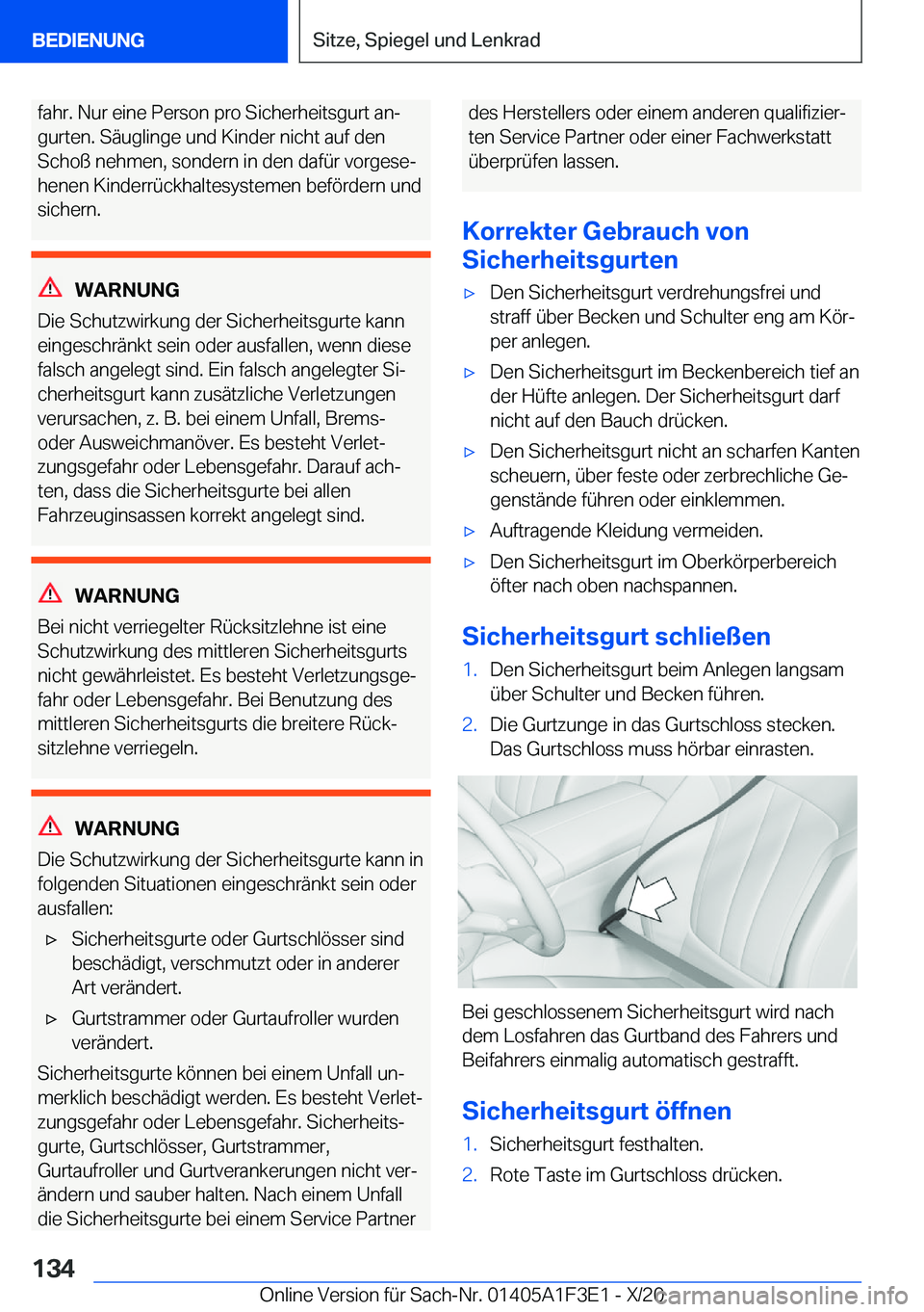 BMW X5 2021  Betriebsanleitungen (in German) �f�a�h�r�.��N�u�r��e�i�n�e��P�e�r�s�o�n��p�r�o��S�i�c�h�e�r�h�e�i�t�s�g�u�r�t��a�nj
�g�u�r�t�e�n�.��S�