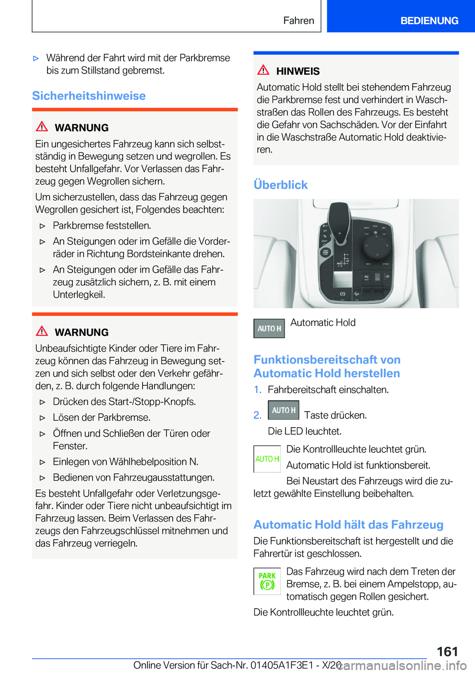 BMW X5 2021  Betriebsanleitungen (in German) x�W�