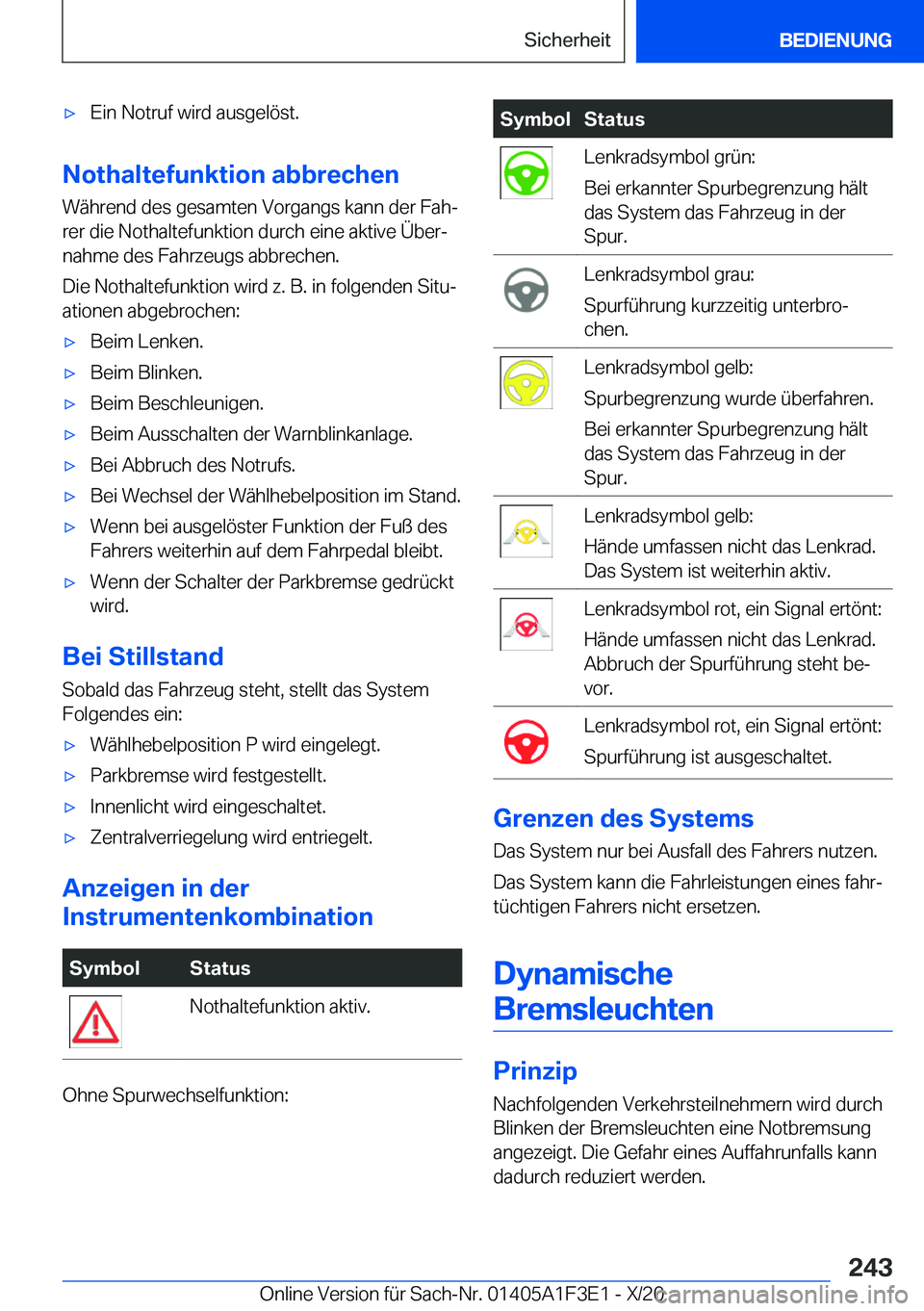 BMW X5 2021  Betriebsanleitungen (in German) x�E�i�n��N�o�t�r�u�f��w�i�r�d��a�u�s�g�e�l�