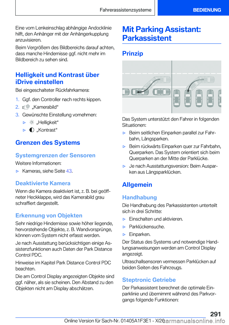 BMW X5 2021  Betriebsanleitungen (in German) �E�i�n�e��v�o�m��L�e�n�k�e�i�n�s�c�h�l�a�g��a�b�h�