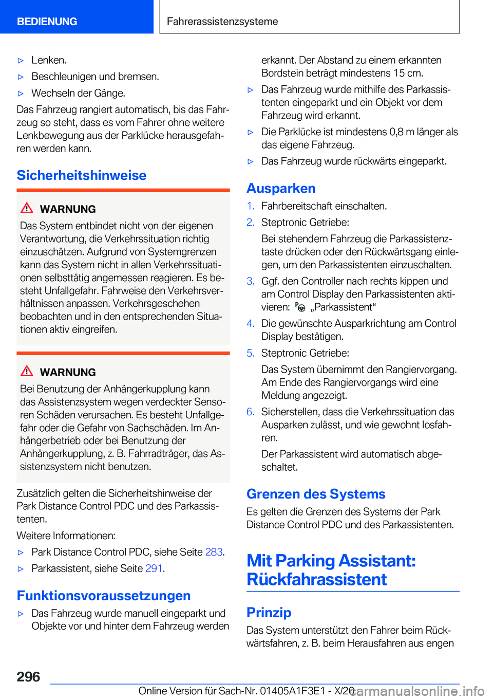 BMW X5 2021  Betriebsanleitungen (in German) x�L�e�n�k�e�n�.x�B�e�s�c�h�l�e�u�n�i�g�e�n��u�n�d��b�r�e�m�s�e�n�.x�W�e�c�h�s�e�l�n��d�e�r��G�