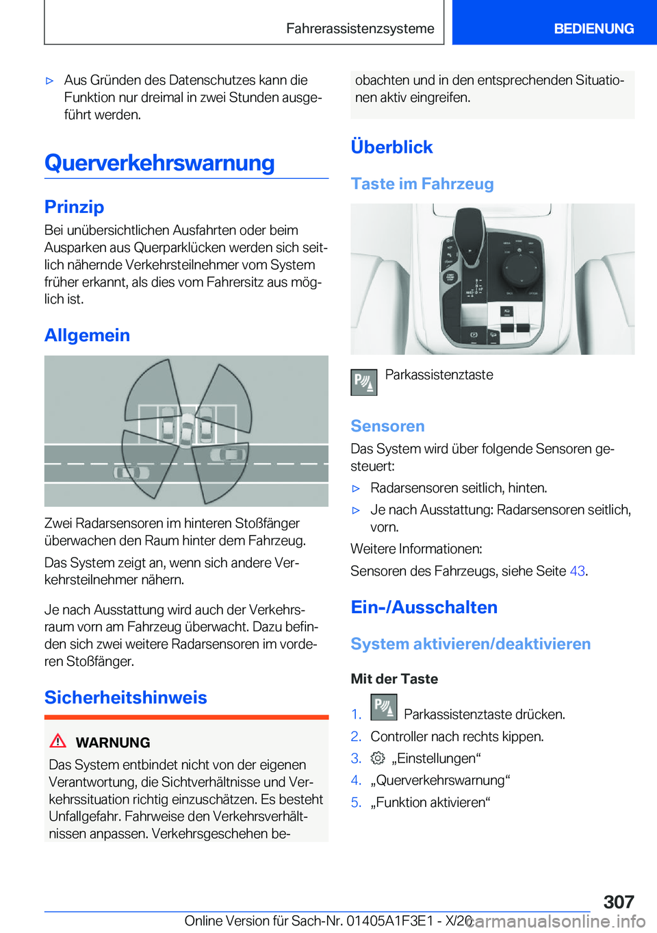 BMW X5 2021  Betriebsanleitungen (in German) x�A�u�s��G�r�