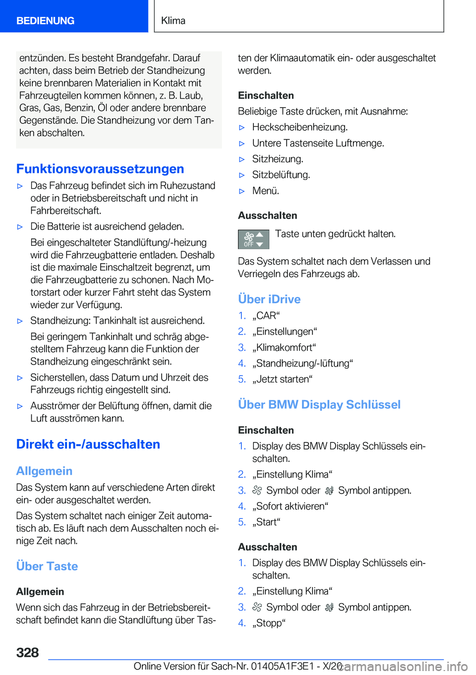 BMW X5 2021  Betriebsanleitungen (in German) �e�n�t�z�