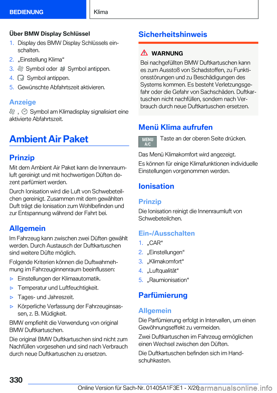 BMW X5 2021  Betriebsanleitungen (in German) �